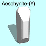 render of Aeschynite-(Y) model