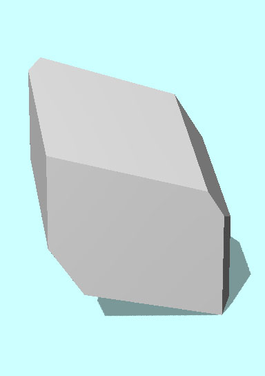 Rendering of Axinite mineral.