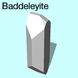 render of Baddeleyite model