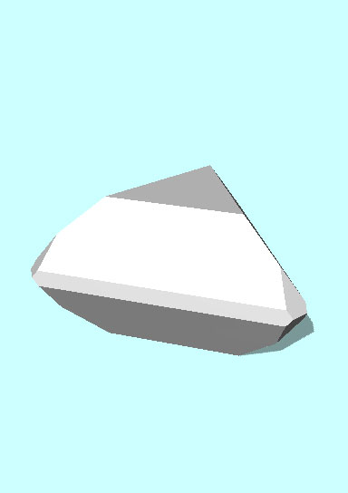 Rendering of Benitoite mineral.