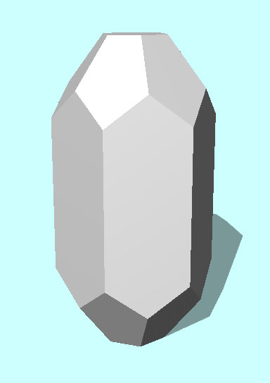 Rendering of Carbonate-fluorapatite mineral.
