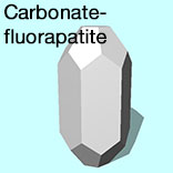render of Carbonate-fluorapatite model