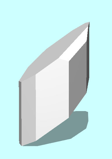 Rendering of Chalcanthite mineral.