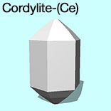 render of Cordylite-(Ce) model