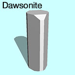 render of Dawsonite model