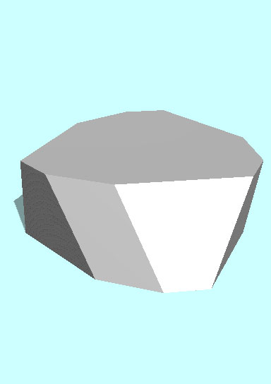 Rendering of Eudialyte mineral.