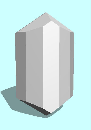 Rendering of Ilvaite mineral.