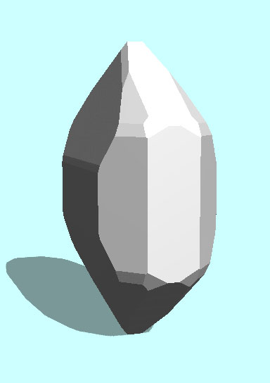 Rendering of Montroydite mineral.