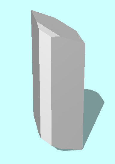 Rendering of Nahcolite mineral.