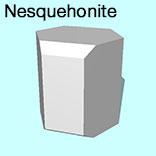 render of Nesquehonite model