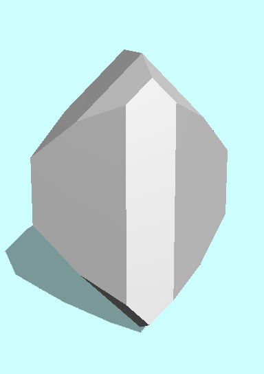 Rendering of Orpiment mineral.