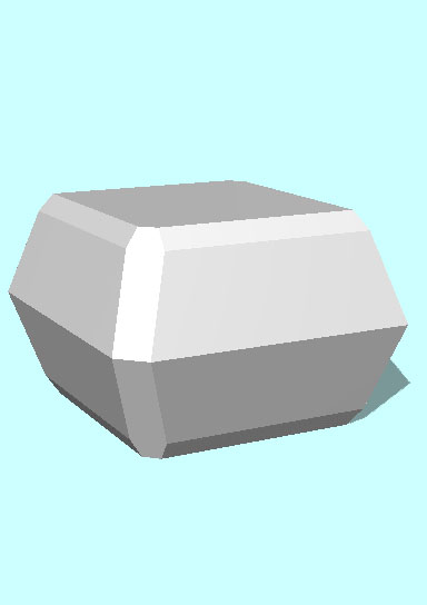 Rendering of Pucherite mineral.