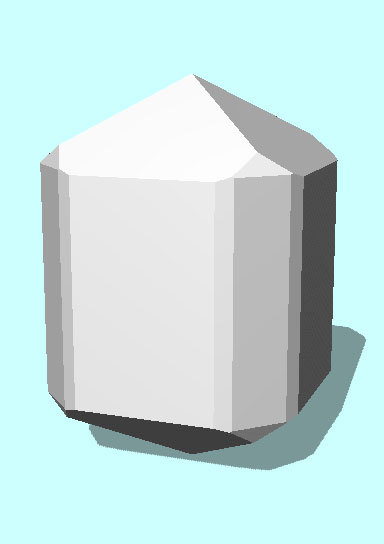 Rendering of Sellaite mineral.