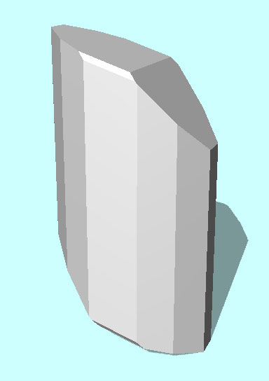 Rendering of Wolfeite mineral.